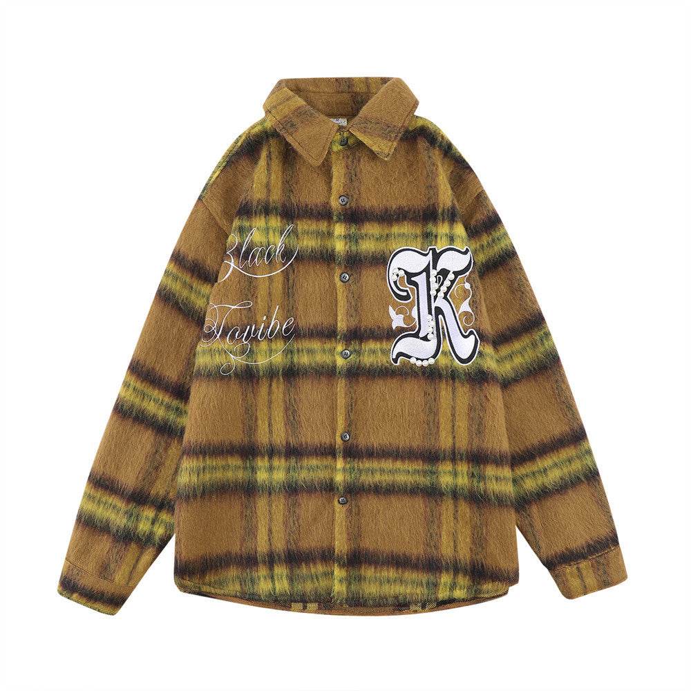 American Men's Embroidered Beaded Shirt Jacket - Mubimart