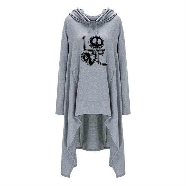 Long Sweatshirts Woman Irregular Letters Cloak Halloween - Mubimart