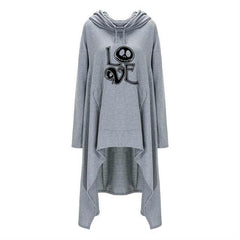 Long Sweatshirts Woman Irregular Letters Cloak Halloween - Mubimart -  