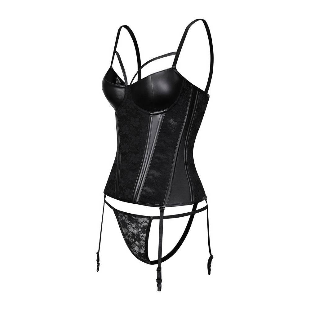 Garter Belt Shaping Top And Underwear - Mubimart