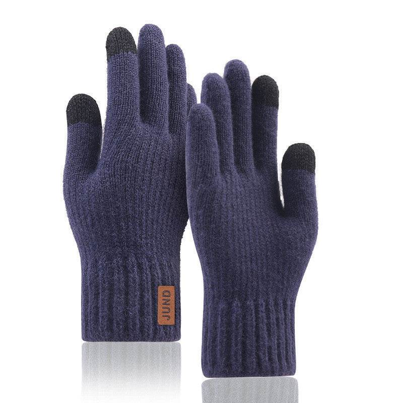 Knitted Woolen Cold Weather Gloves For Men - Mubimart