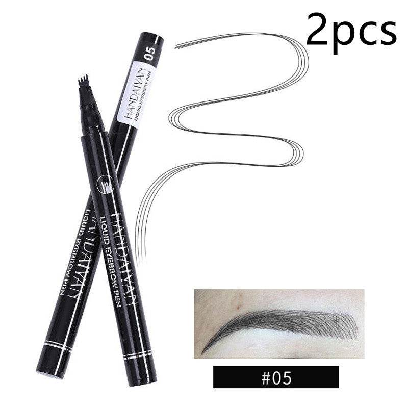 Four-head Eyebrow Pencil Liquid Eyebrow Pencil Tattoo Eyebrow Pencil Eyebrow Pencil 4-head Eyebrow Pencil Four-jaw Eyebrow Pencil - Mubimart