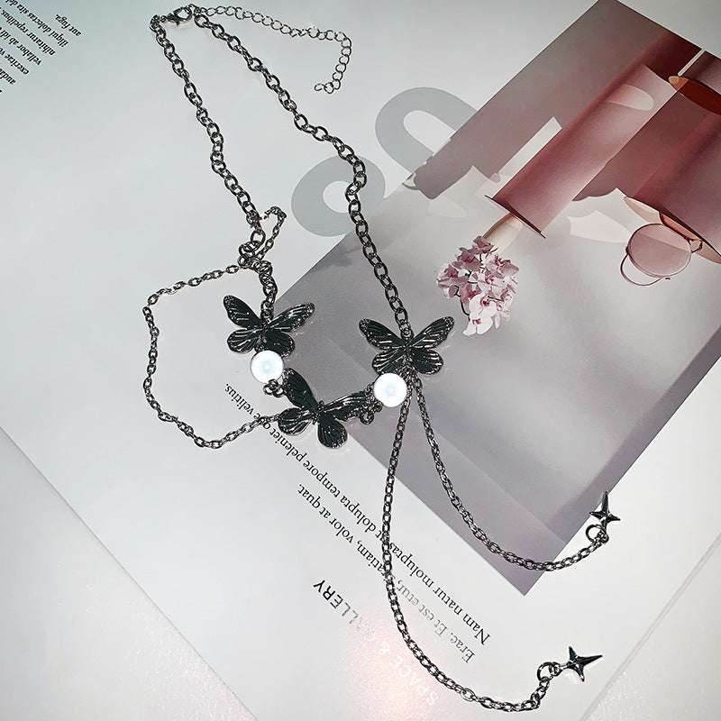 Cross Necklace Women Sweater Chain Sweet - Mubimart