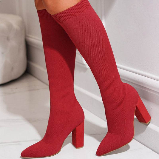Thick High-heeled Thigh Boot Women - Mubimart