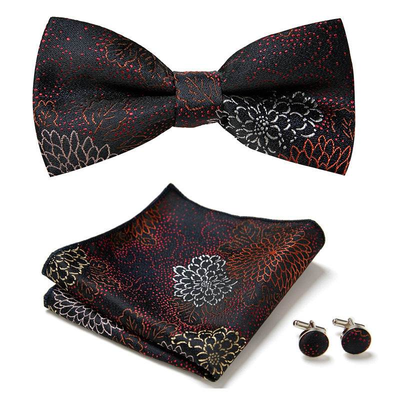 Three Piece Set Of Stylish Bow Ties - Mubimart