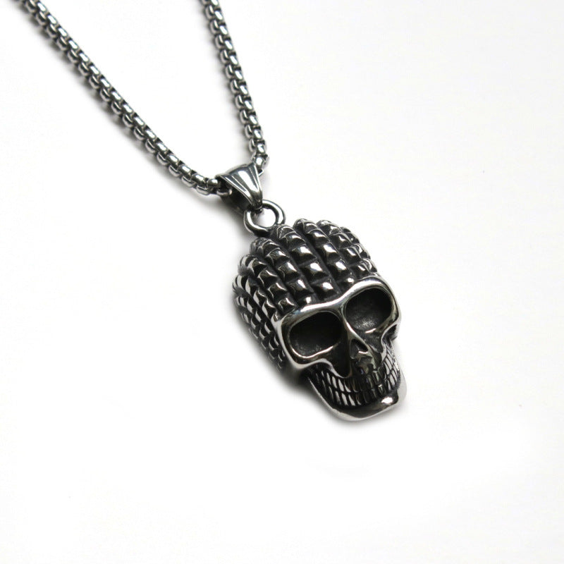 Stainless Steel Skull Necklace For Men