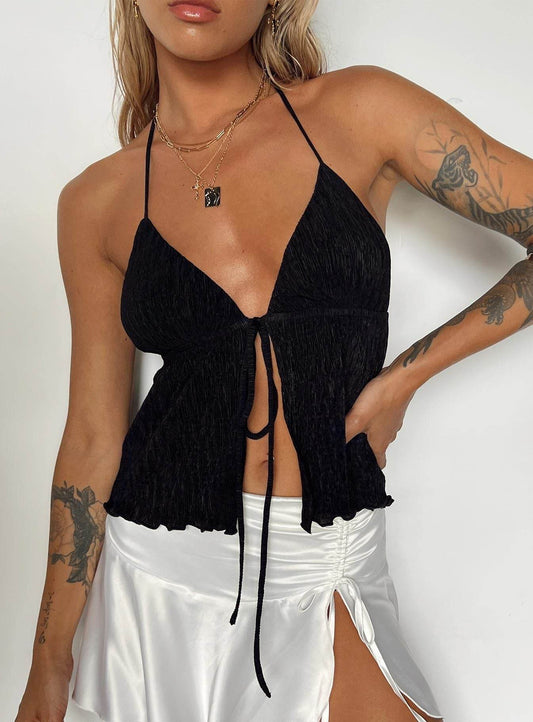 Women's Vest Camisole Sexy Lace-up Drawstring Camisole - Mubimart