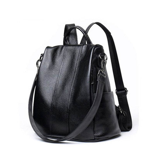Fashion Backpack Genuine Leather Women - Mubimart