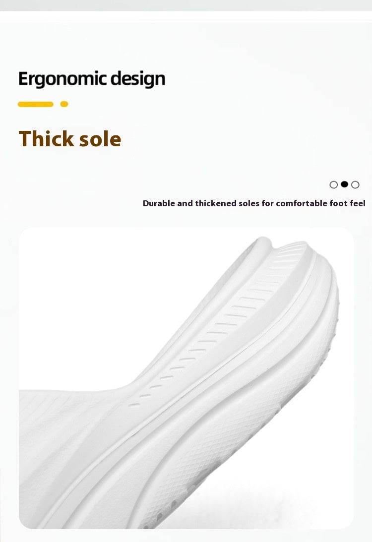 Wear-resistant Beach Sandals Outdoor Leisure Shit Feeling Home Single Strap Slides Trendy Shoes - Mubimart