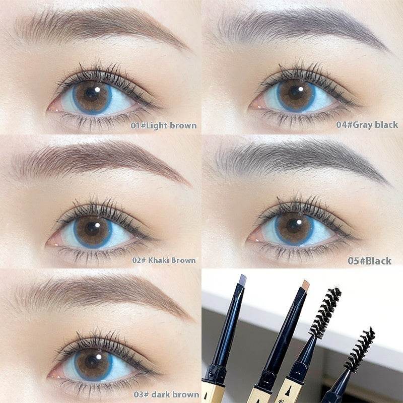 Small Gold Chopsticks Ultra-fine Eyebrow Pencil Discoloration Resistant Natural Ultra-fine - Mubimart