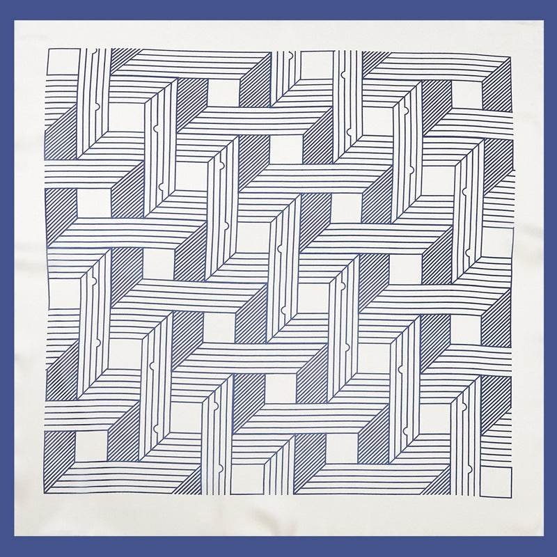 New Simulated Silk Satin Printed Scarves - Mubimart