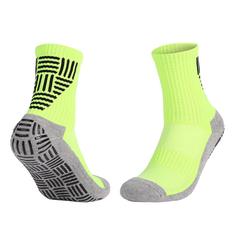 Thick Towel Bottom Mid-calf Soccer Socks Non-slip Sweat-proof Athletic Socks - Mubimart -  