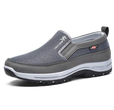 Shoes Mens Canvas Shoes Soft Bottom Casual Breathable Comfortable Slip-on Mens Cloth Shoes - Mubimart