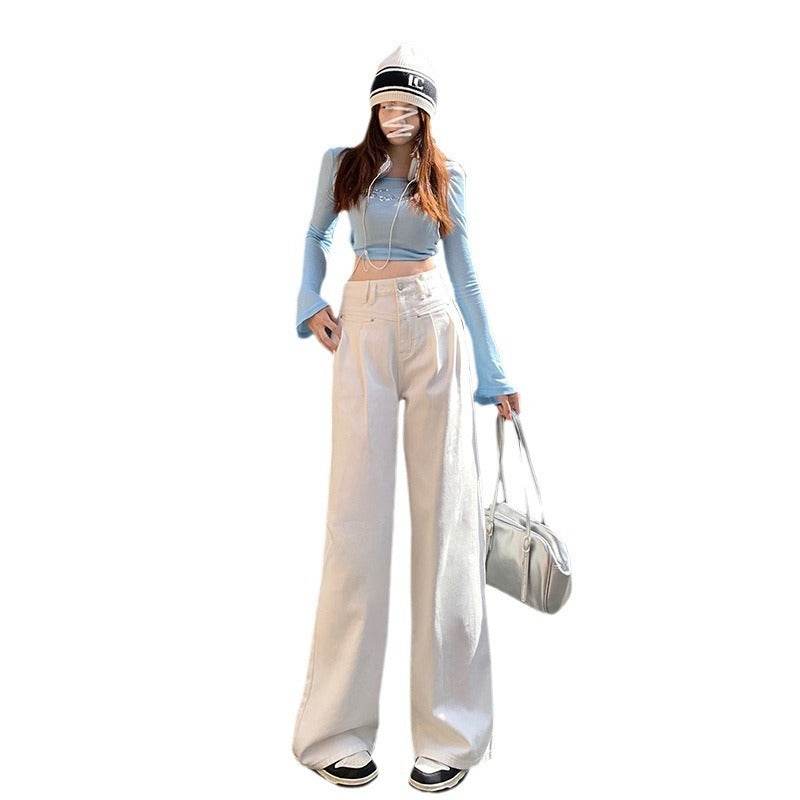 Autumn New Wide Leg Jeans For Women - Mubimart