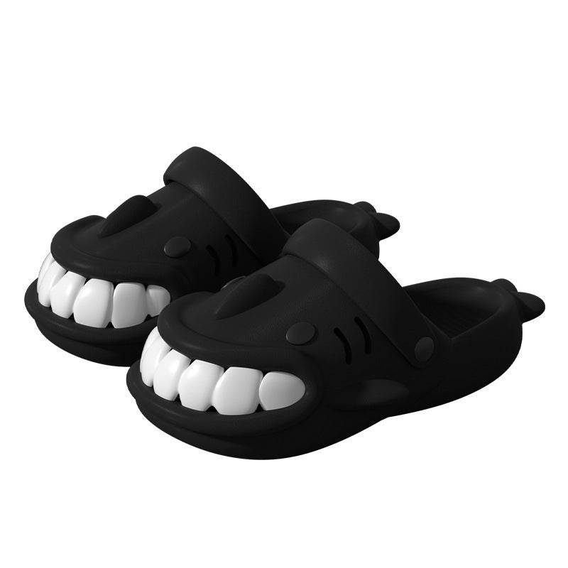 New Cute Funny Shark Slippers Summer Outerdoor Garden Shoes Indoor Non-Slip Floor Home Slipper - Mubimart