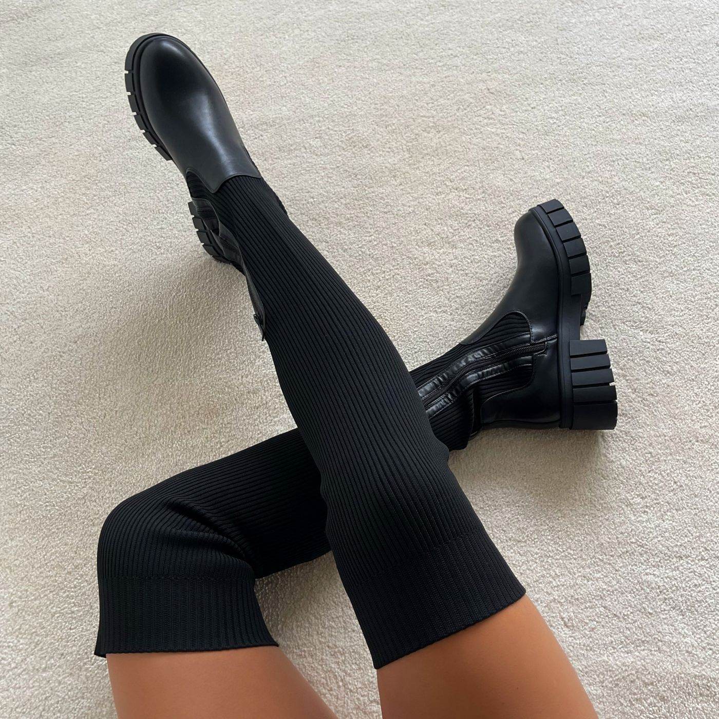 Long Fashion Over The Knee Boots - Mubimart