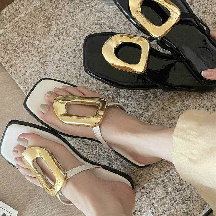 Women's Flat Bottom Flip-flops Flip-flops - Mubimart