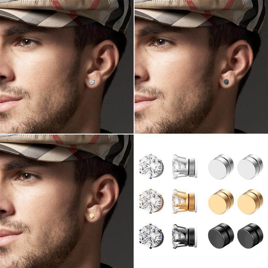 Stainless Steel Stud Earrings For Men Women Unisex - Mubimart