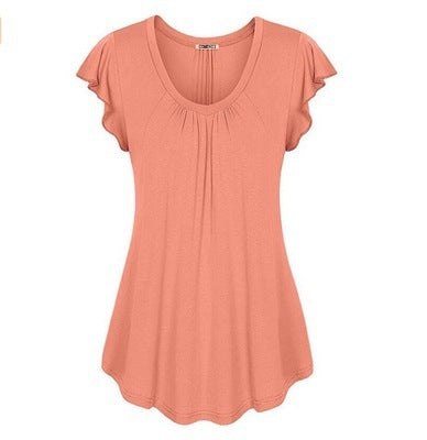 Women Dress Ladies Short Sleeves Shirts Plus Size 6xl - Mubimart -  