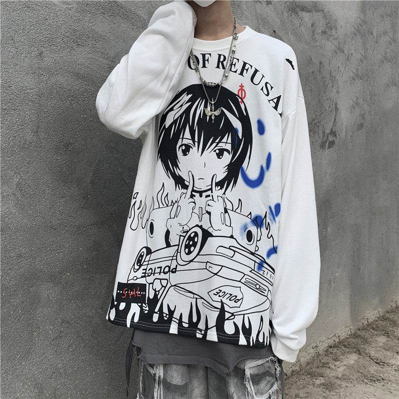 Cartoon Japanese Sweatshirt Men And Women - Mubimart