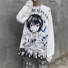 Cartoon Japanisches Sweatshirt Männer und Frauen