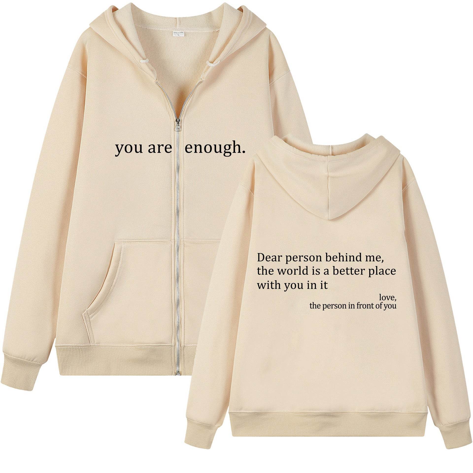 Hoodies Plus Size Sweatshirt Casual Drawstring Zipper Clothes - Mubimart