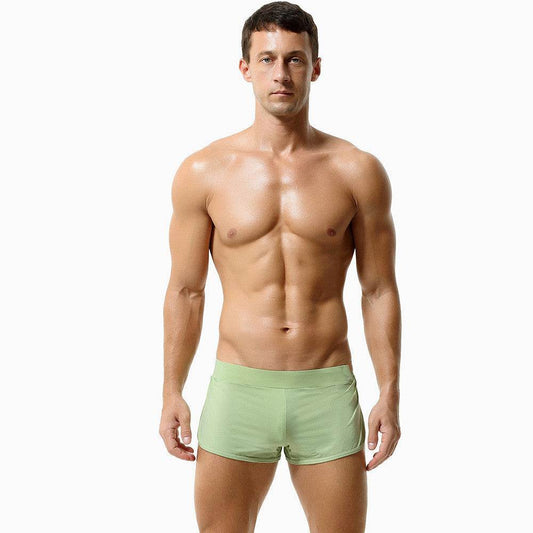 Men's Boxers Built-in Double-size Boxers Breathable Mesh Home Pants - Mubimart