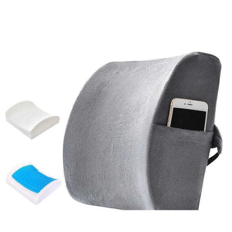 Office Lumbar Support Gel Memory Foam Lumbar Pillow - Mubimart