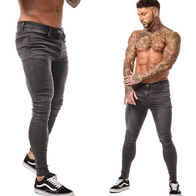 Patchwork Pants Jeans Men's Fit - Mubimart