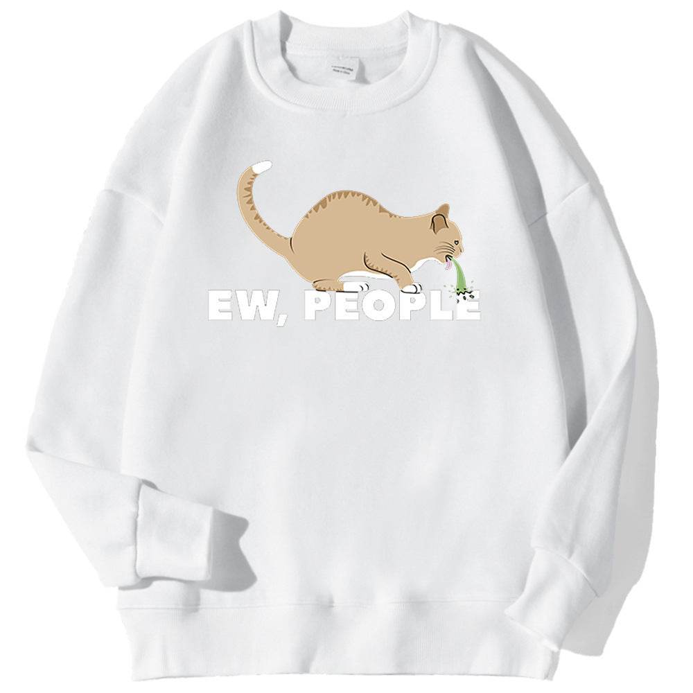 Fashion Personality Cat Print Sweatshirt Men - Mubimart