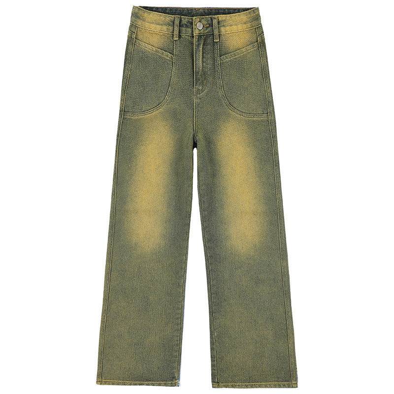 Fashion Washed Wide-leg Jeans For Women - Mubimart