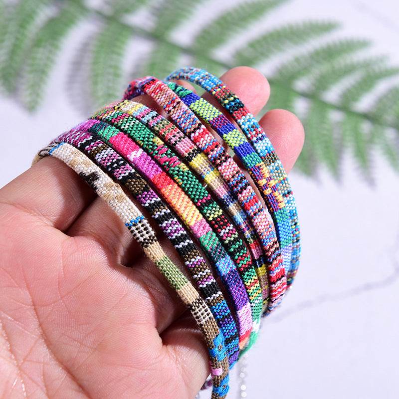 Chain Bohemian Color Ankle Bracelet String Handmade Jewelry - Mubimart