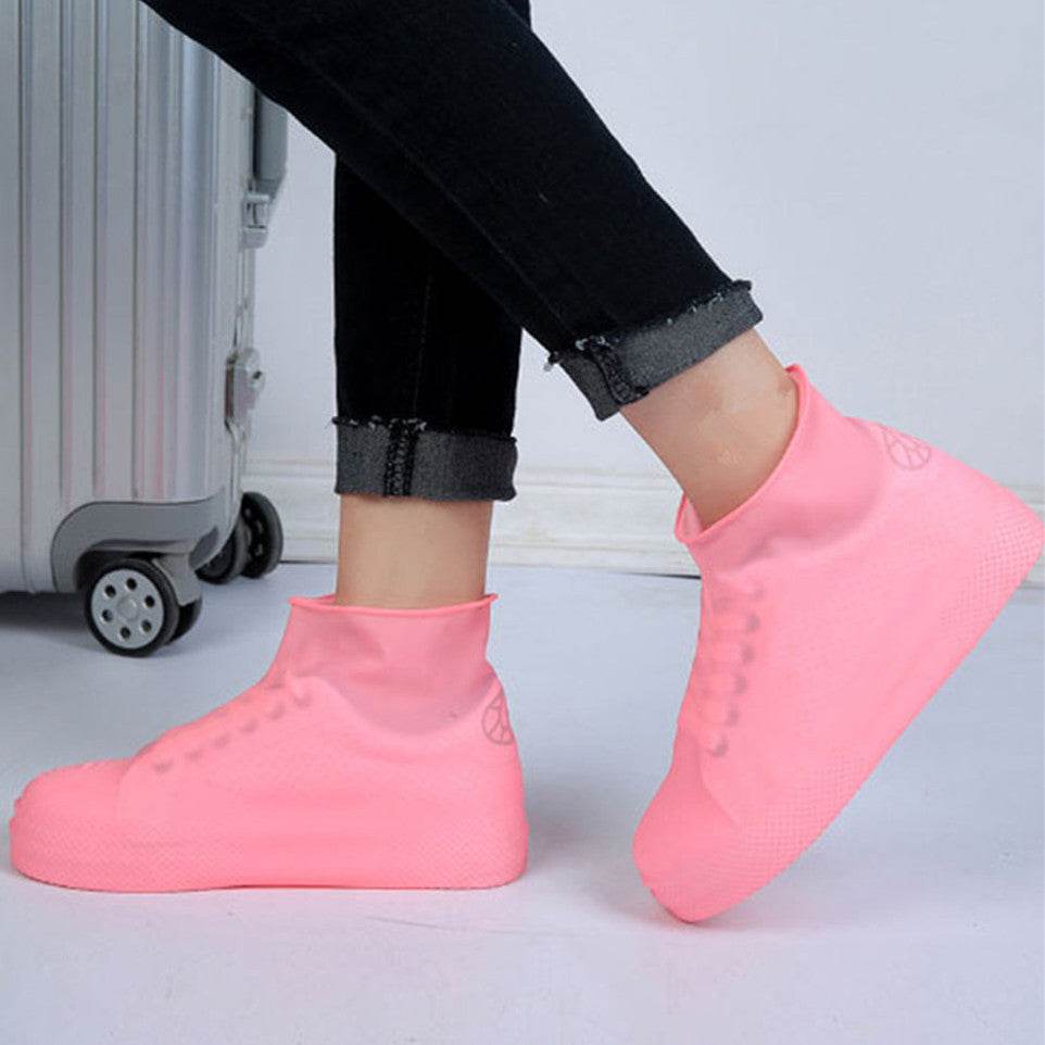 Men and women hiking slip wearable easy to carry silicone rain boots - Mubimart