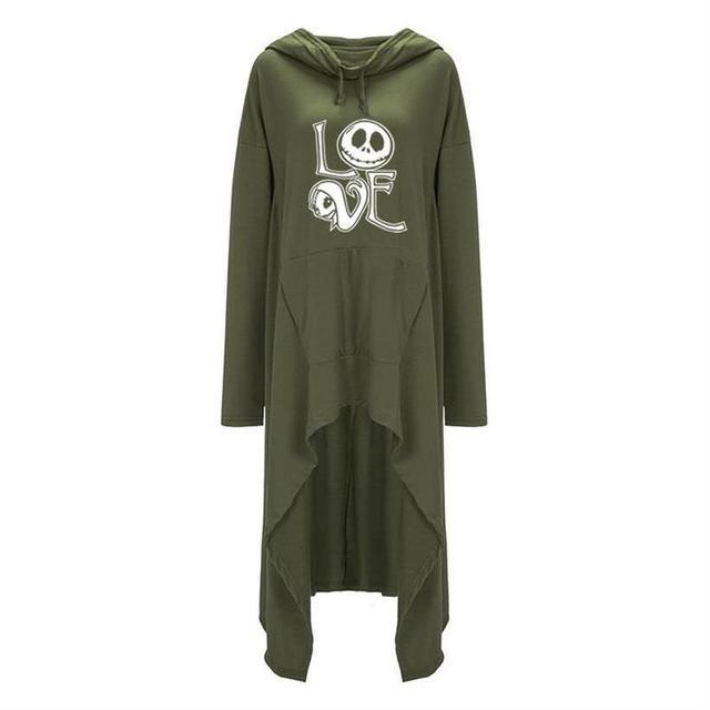 Long Sweatshirts Woman Irregular Letters Cloak Halloween - Mubimart -  