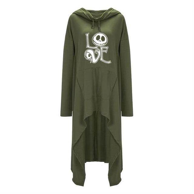 Long Sweatshirts Woman Irregular Letters Cloak Halloween - Mubimart