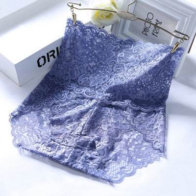 Hollow Lace Sexy High Waist Panties - Mubimart