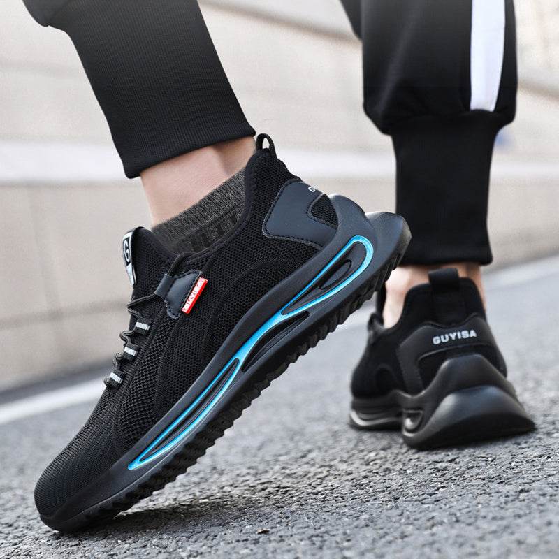 Steel Toe Shoes For Men Work Safety Shoes Nonslip Indestructible Sneakers - Mubimart