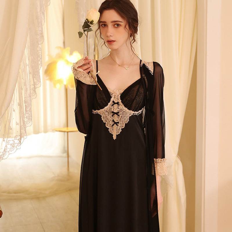 Women's Fashion Simple Nightgown Loungewear Set - Mubimart