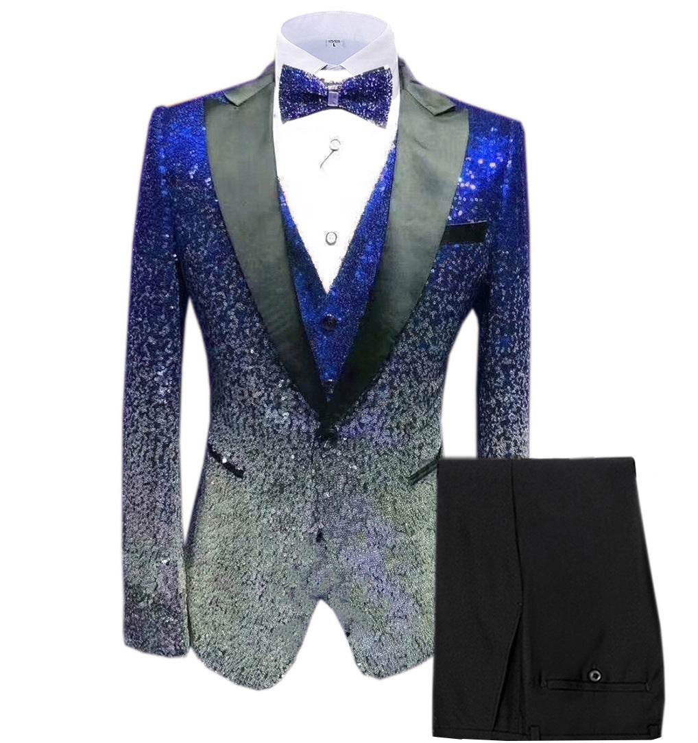 Three-piece Stage Suit For Men - Mubimart