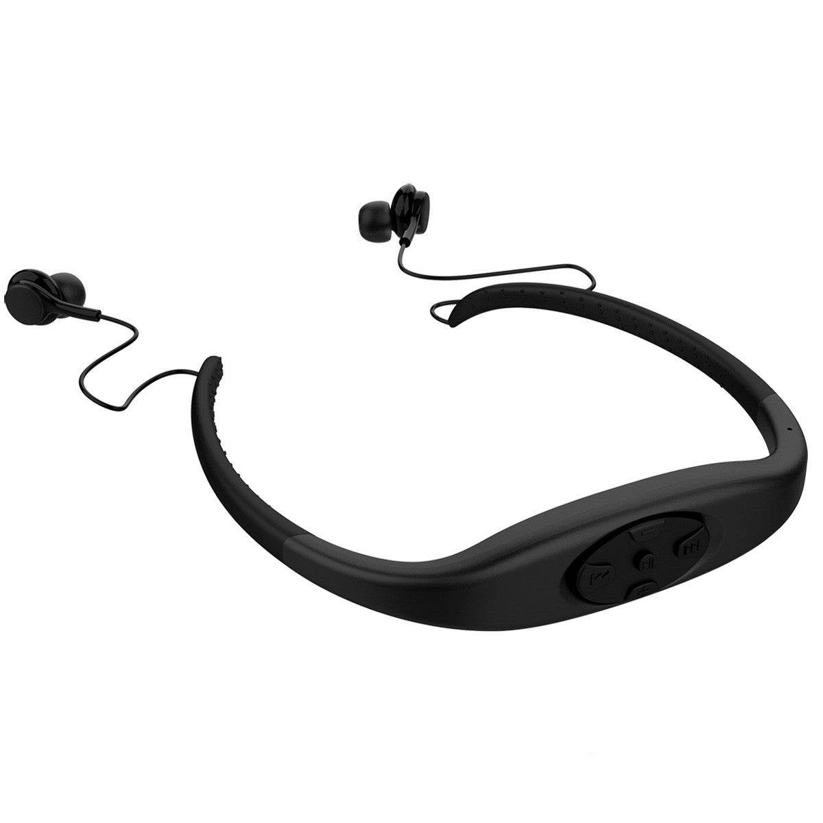 2in1 Bluetooth Wireless Earphone &MP3 Music Player 8G Headphone IPX8 Waterproof Swim Sport Neckband Stereo Headset with Mic - Mubimart