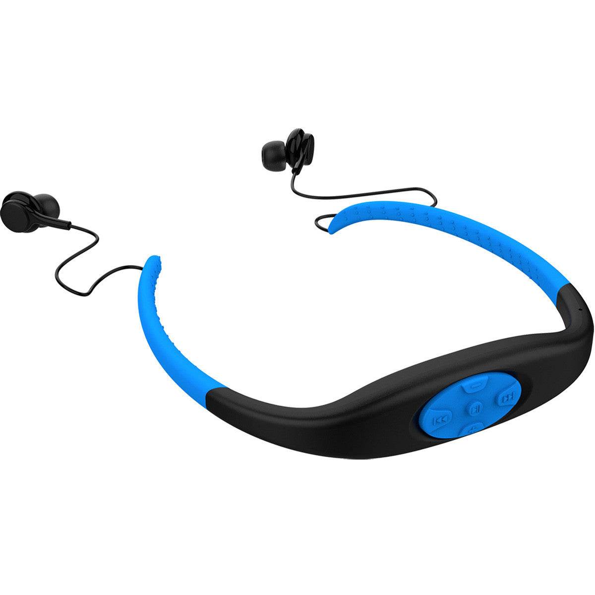 2in1 Bluetooth Wireless Earphone &MP3 Music Player 8G Headphone IPX8 Waterproof Swim Sport Neckband Stereo Headset with Mic - Mubimart