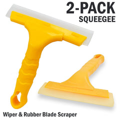 2pc Window Squeegee Shower Cleaner Car Home Glass Wash Water Wiper Ice Scraper - Mubimart -  