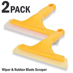 2pc Window Squeegee Shower Cleaner Car Home Glass Wash Water Wiper Ice Scraper - Mubimart - Squeegee 