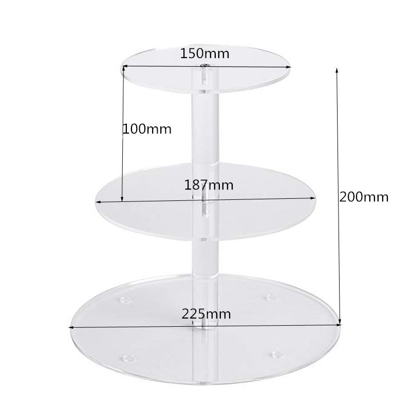 3 4 5 Tier Acrylic Wedding Cake Stand Crystal Cup Cake Display Shelf Cupcake Holder Plate Birthday Party Decoration Stands - Mubimart -  