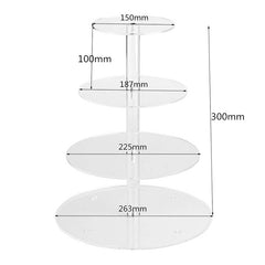 3 4 5 Tier Acrylic Wedding Cake Stand Crystal Cup Cake Display Shelf Cupcake Holder Plate Birthday Party Decoration Stands - Mubimart -  