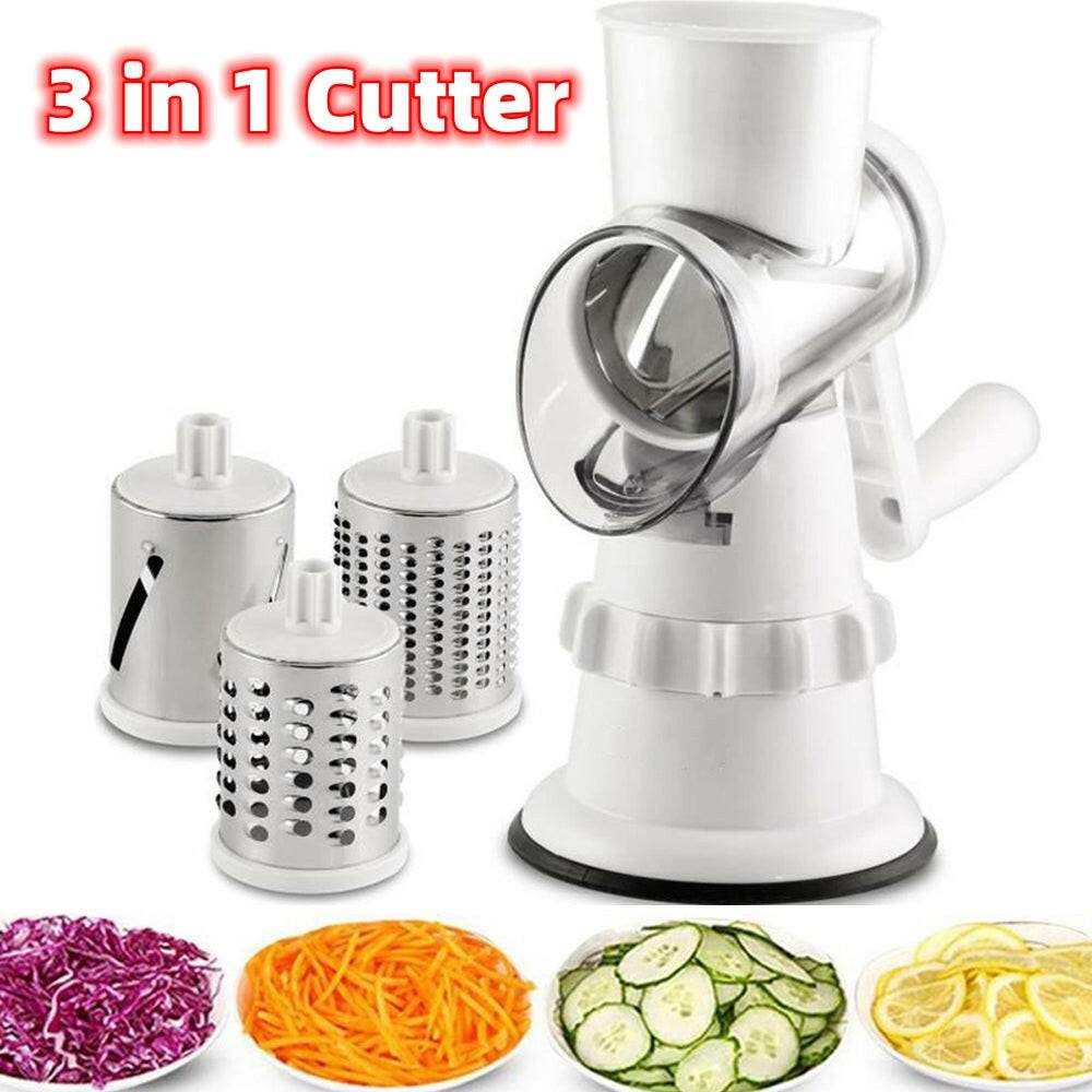 3 In 1 Vegetable Slicer Manual Kitchen Accessories Grater For Vegetable Cutter Round Chopper Mandolin Shredder Potato Home Kitchen Supplies Kitchen Gadgets - Mubimart