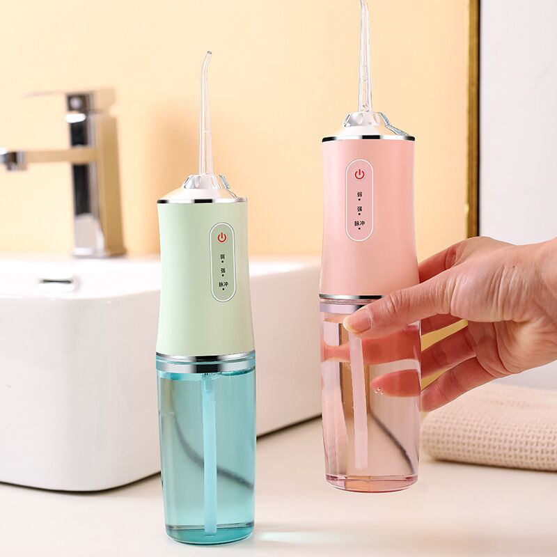 3 Modes Oral Irrigator USB Rechargeable Water Floss Portable Dental Water Flosser Jet 240ml Irrigator Dental Teeth Cleaner - Mubimart - Water Flosser 