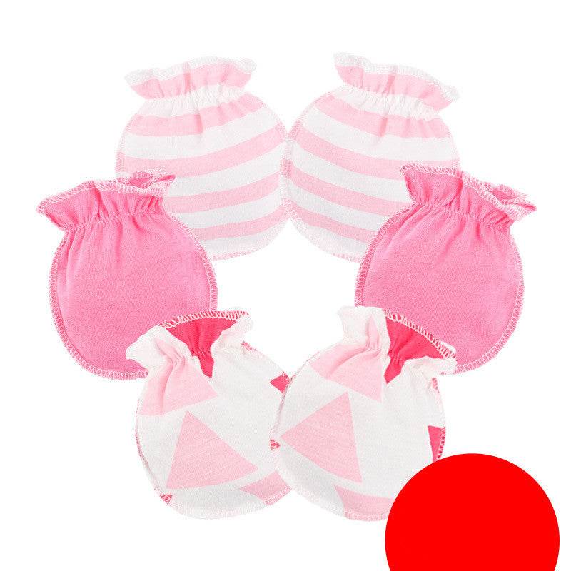 3 Pairs Baby Gloves 0-6 Months Early Baby Anti-grasping Gloves - Mubimart