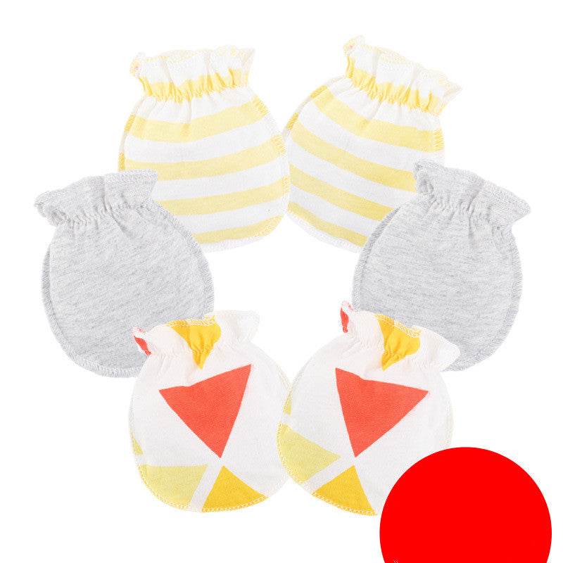 3 Pairs Baby Gloves 0-6 Months Early Baby Anti-grasping Gloves - Mubimart