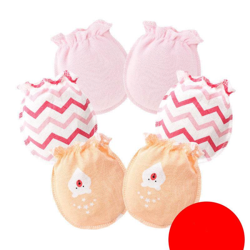 3 Pairs Baby Gloves 0-6 Months Early Baby Anti-grasping Gloves - Mubimart